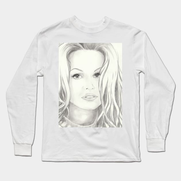 Pamela Anderson Long Sleeve T-Shirt by Svetlana Pelin